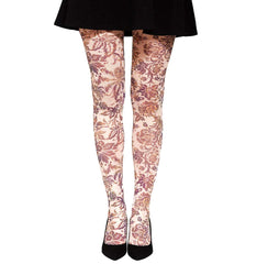 Full-Leg Vintage Floral Deco