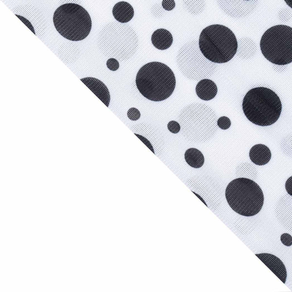 Full-Leg Black Polka Dots