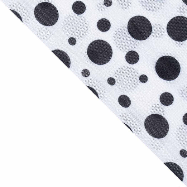 Footless Black Polka Dots
